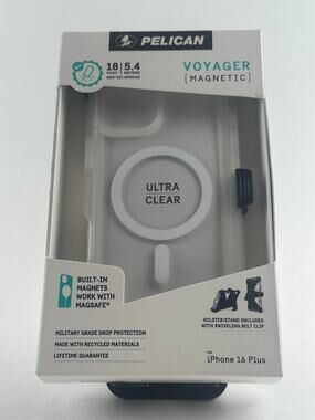 Pelican Voyager Magnetic iPhone 16 Plus Ultra Clear MagSafe Case NWT